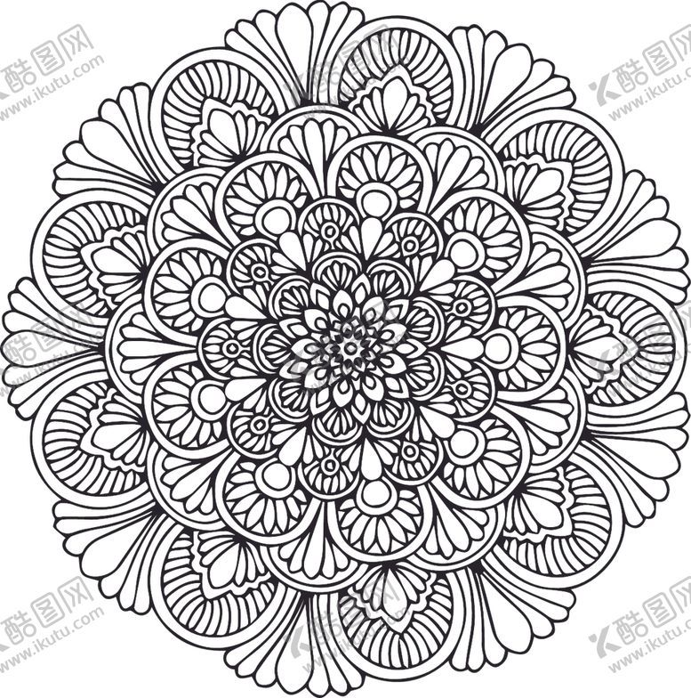编号：60474909281216558153【酷图网】源文件下载-曼陀罗花纹