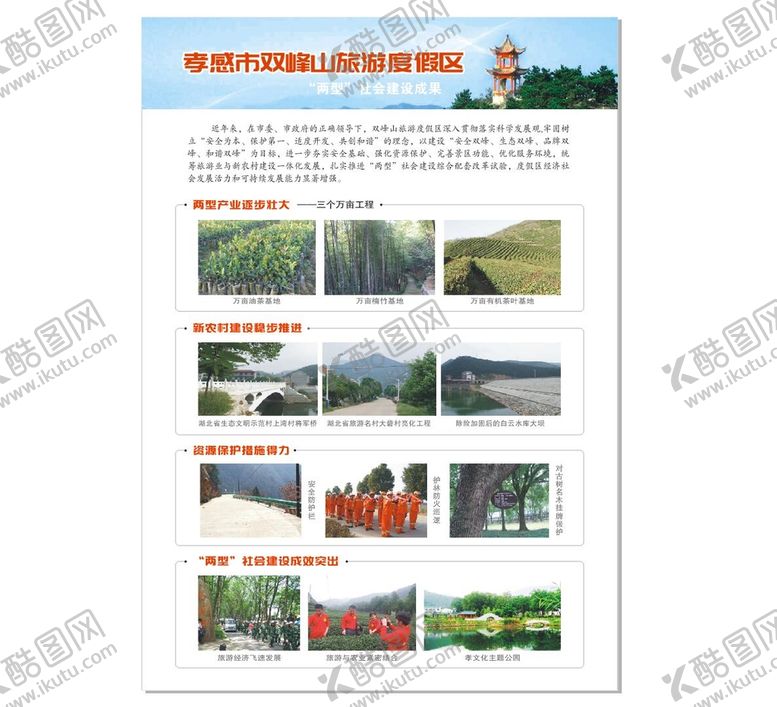 编号：36273101131703027479【酷图网】源文件下载-旅游景区建设成果展板