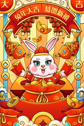 兔年吉祥2023春节2023背景素材