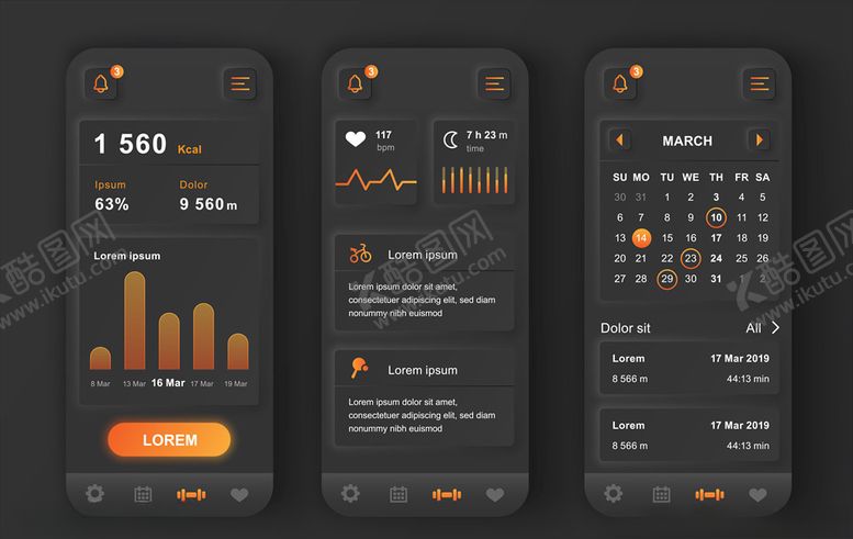 编号：17747610081004512019【酷图网】源文件下载-手机UI界面