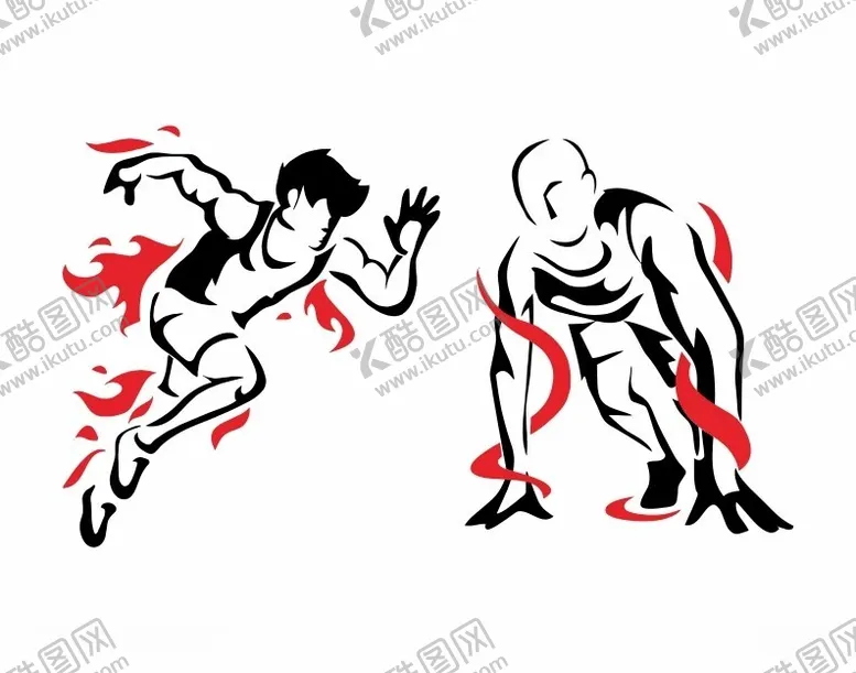 编号：37254702181400112985【酷图网】源文件下载-跑步运动员图案