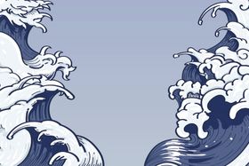 海浪波浪波纹