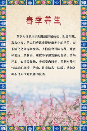 春季养生吊旗