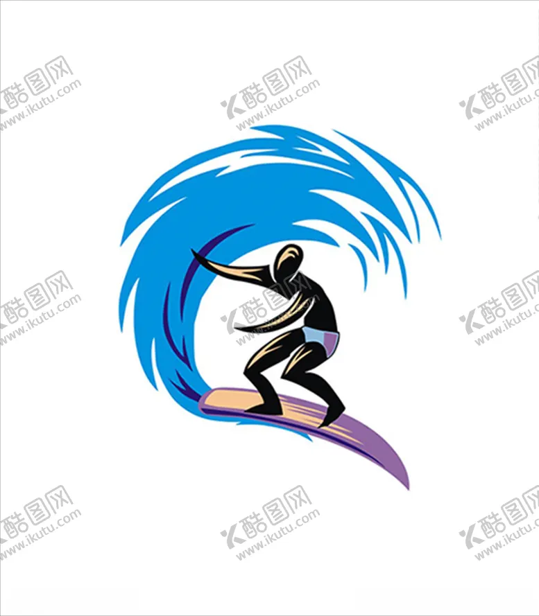 编号：89165107011307395138【酷图网】源文件下载-矢量卡通冲浪