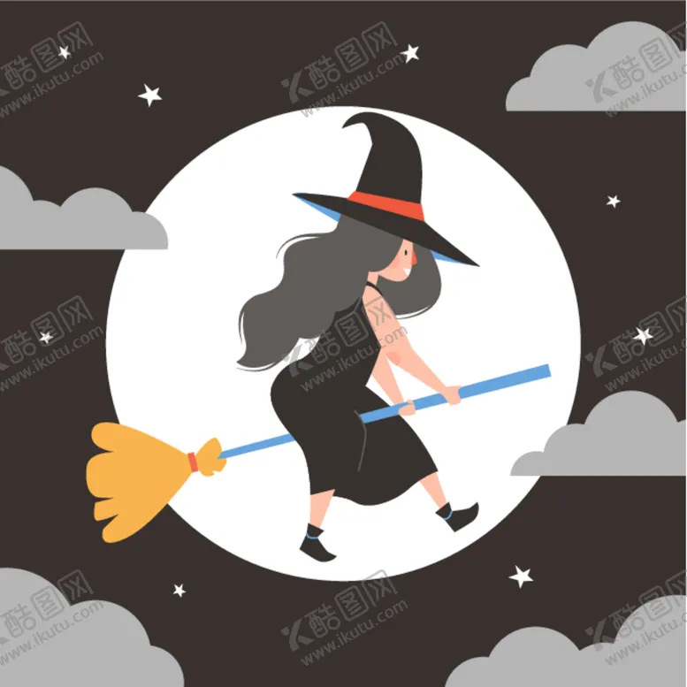 编号：90589912091805288283【酷图网】源文件下载-卡通魔女
