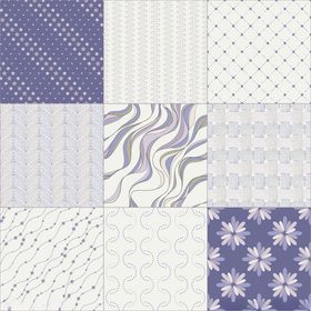 淡紫色系几何花纹图案集