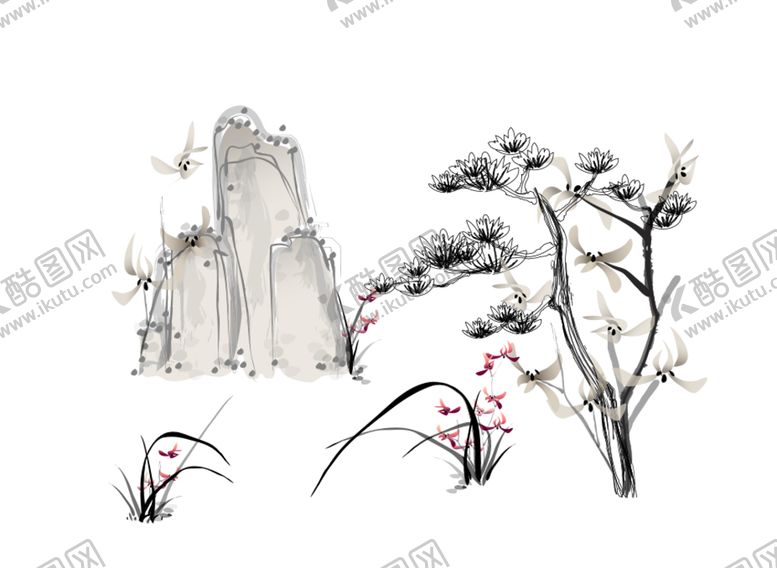 编号：40821005032130068562【酷图网】源文件下载-水墨山脉山峰