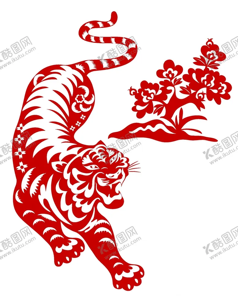 编号：05249110091228028529【酷图网】源文件下载-剪纸老虎