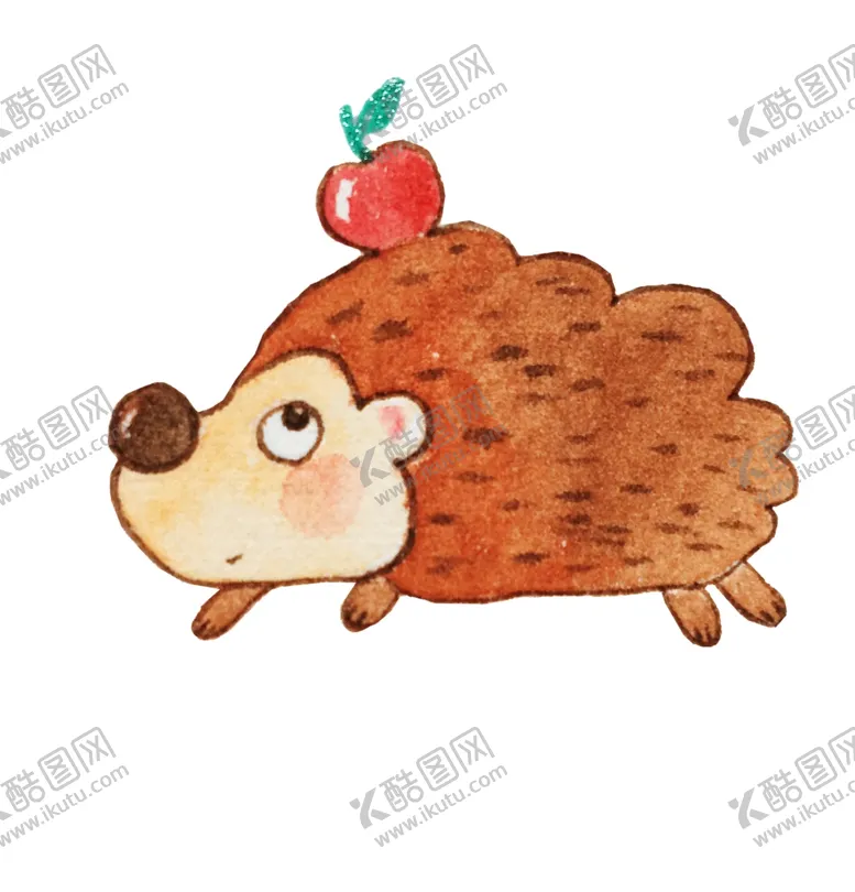 编号：23439904130746133746【酷图网】源文件下载-手绘刺猬插画