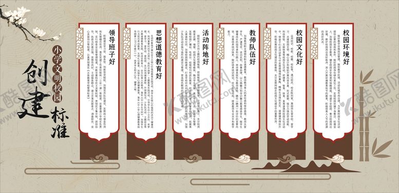 编号：27005412200756435666【酷图网】源文件下载-文明校园创建标准