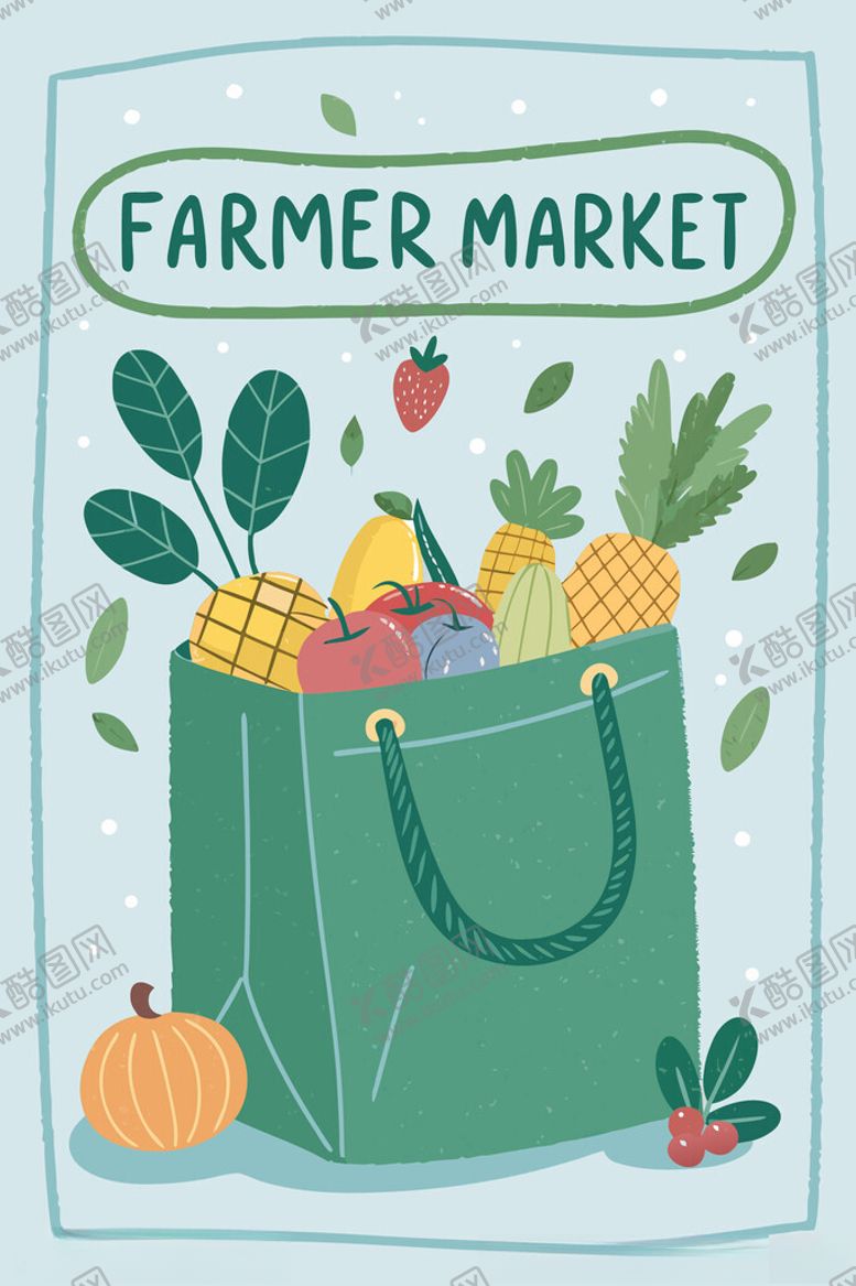 编号：24510104151606444088【酷图网】源文件下载-农贸市场购物袋满载果蔬
