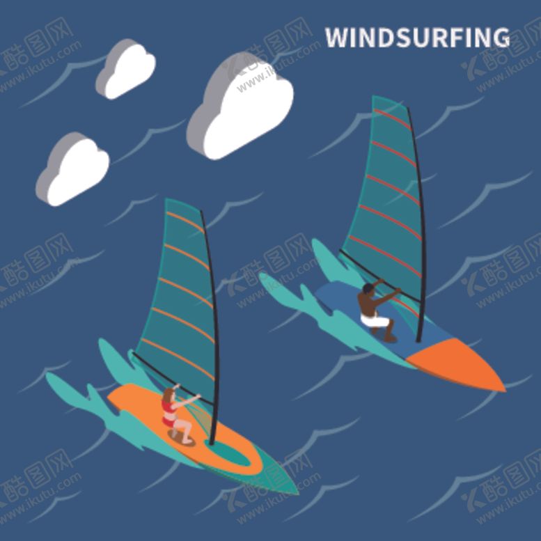 编号：99578510281948481657【酷图网】源文件下载-冲浪运动插画图案