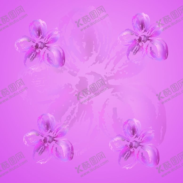 编号：92862212040429035303【酷图网】源文件下载-紫色花朵水彩素材
