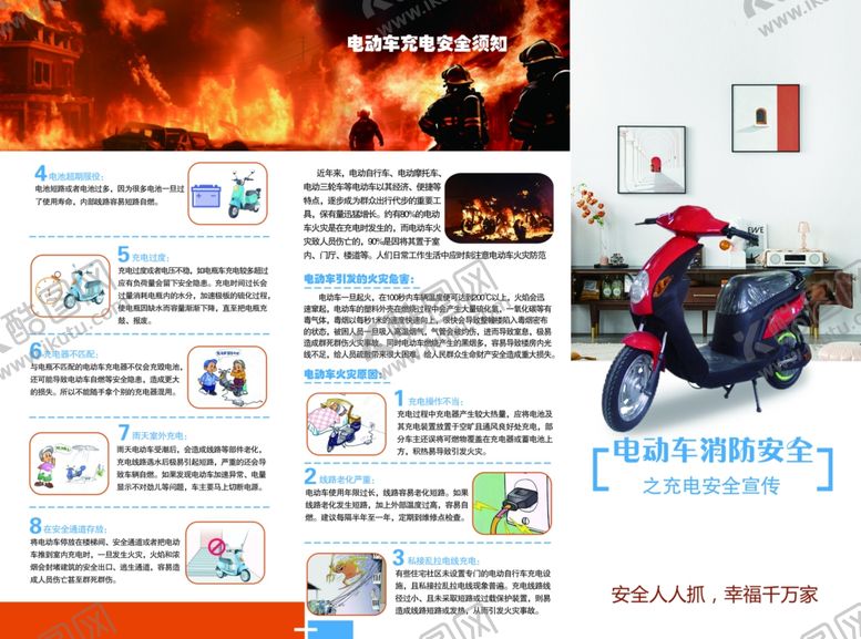 编号：85657009231753217283【酷图网】源文件下载-电动车消防安全之充电安全宣传