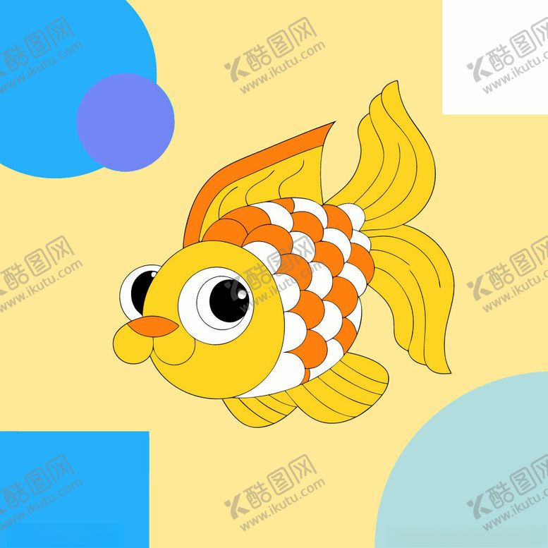 编号：96103702061643543103【酷图网】源文件下载-可爱卡通鱼类插画