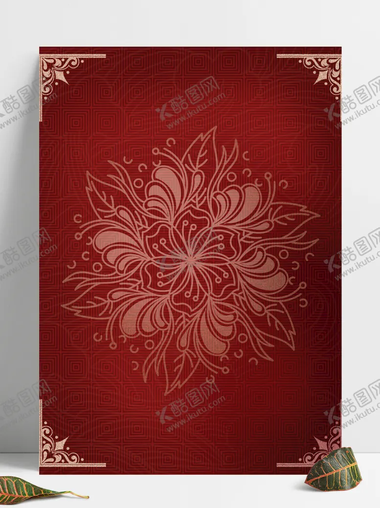 编号：12607809151837226059【酷图网】源文件下载-古典花纹底纹中国风证书