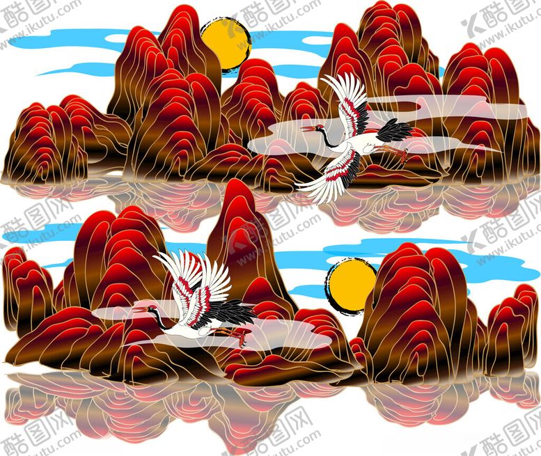 编号：16746012181635461705【酷图网】源文件下载-秋日山水风光插画