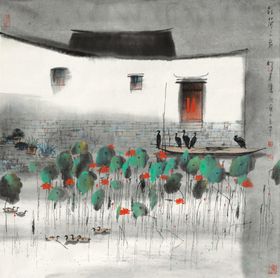 中式山水风景画