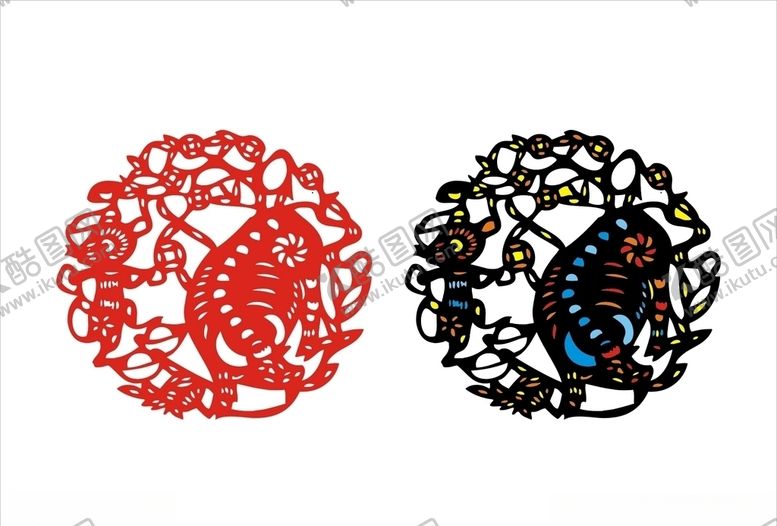 编号：65721809220835538290【酷图网】源文件下载-牛剪纸