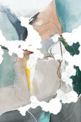 新中式莫兰迪大理石纹装饰画
