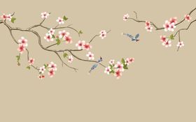 花鸟画喜鹊背景墙