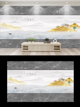 中式电视沙发背景墙