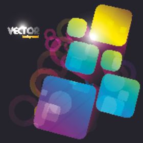 3d动感几何体梦幻背景