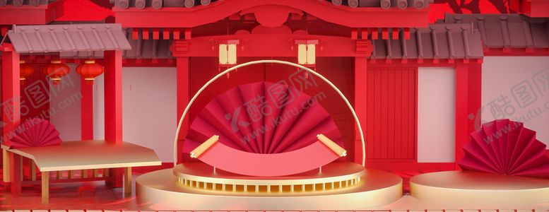 编号：92377110031056007154【酷图网】源文件下载-新年新春春晚春节三维装饰