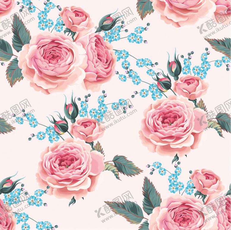 编号：48909609261735516587【酷图网】源文件下载-水彩玫瑰蝴蝶小清新DG
