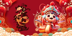 蛇年展板大吉节日素材舞台背景