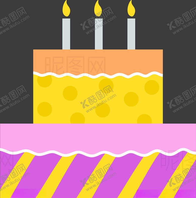 编号：20534107011112126431【酷图网】源文件下载-生日蛋糕