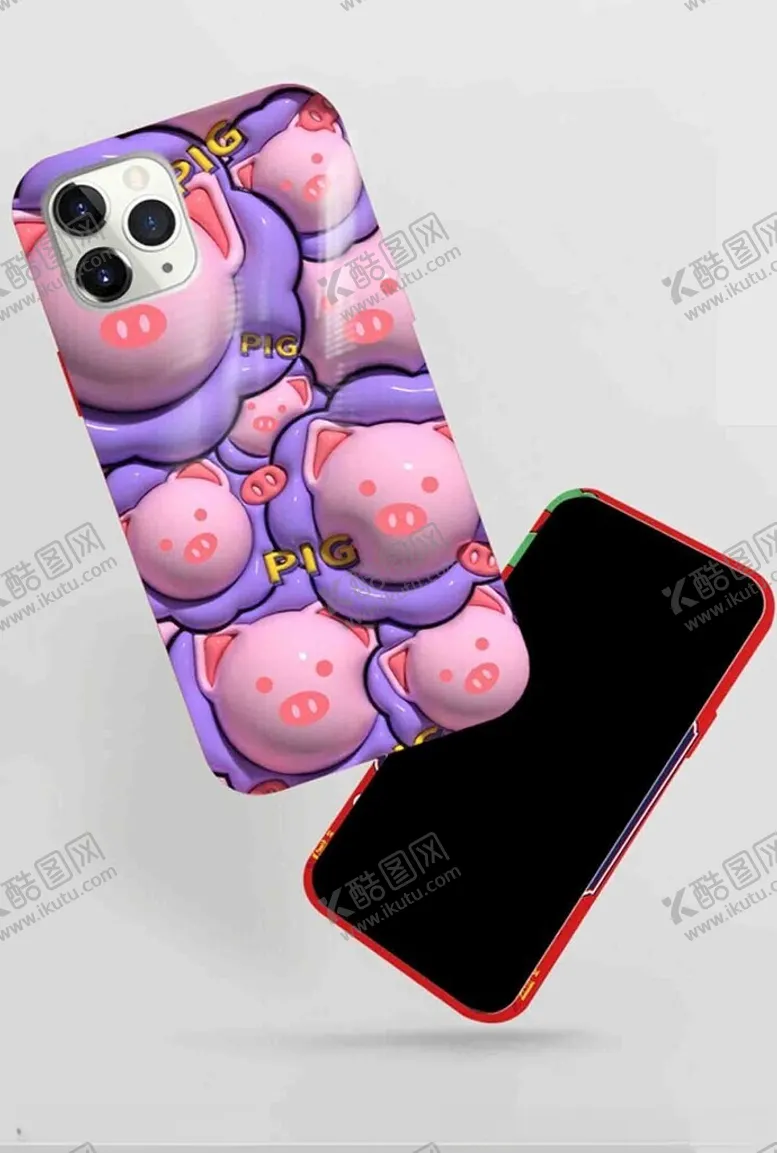 编号：27786612102159052206【酷图网】源文件下载-小猪膨胀风卡通动物插画手机