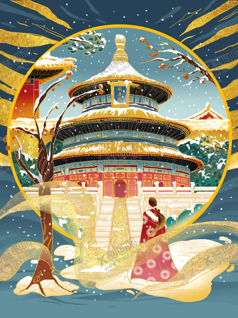 编号：39843410160349301787【酷图网】源文件下载-手绘花鸟山水风景画海报素材