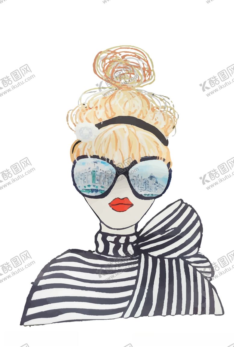 编号：76977109270433021974【酷图网】源文件下载-时尚美女矢量图