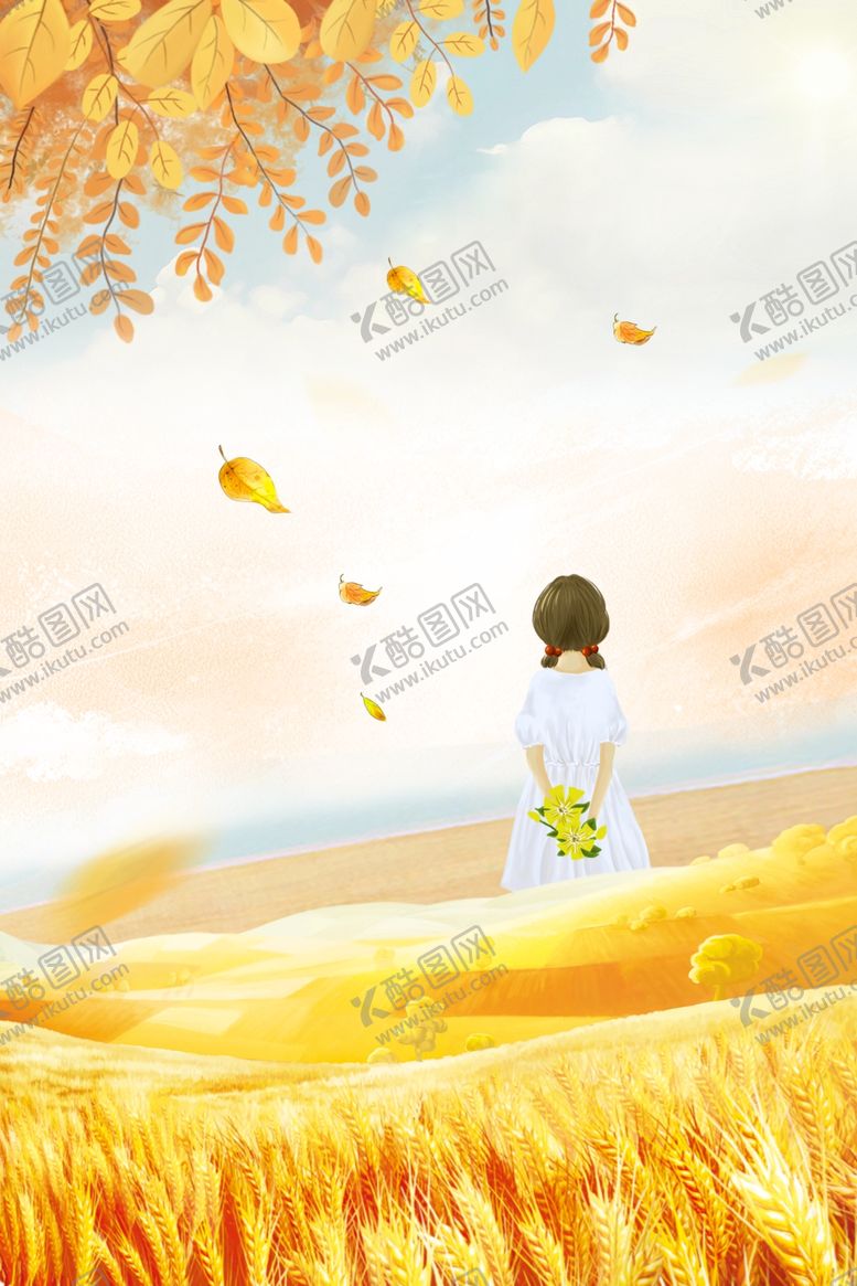 编号：55725705150408029079【酷图网】源文件下载-手绘秋天背景