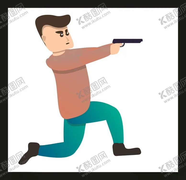 编号：79189102061046087052【酷图网】源文件下载-运动射击人物
