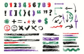 字符数字箭头图案