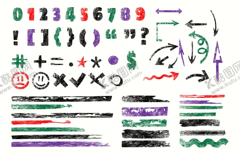 编号：90356107021612031234【酷图网】源文件下载-字符数字箭头图案