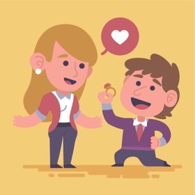 卡通人物求婚