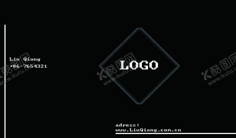 编号：69874506260952313371【酷图网】源文件下载-黑色主题简约名片