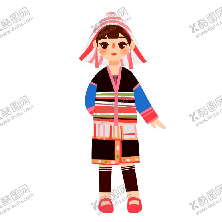 编号：16216901271301274704【酷图网】源文件下载-民族人物手绘