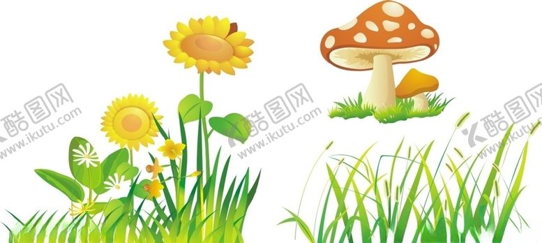 编号：38114110241533493941【酷图网】源文件下载-卡通花草