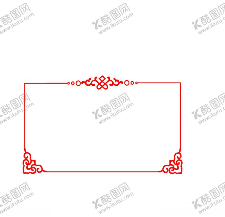 编号：89285710271633405635【酷图网】源文件下载-红色边框中式边框花纹古典边框