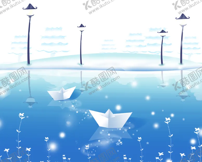 编号：20197202060206501318【酷图网】源文件下载-蓝色雪天湖景