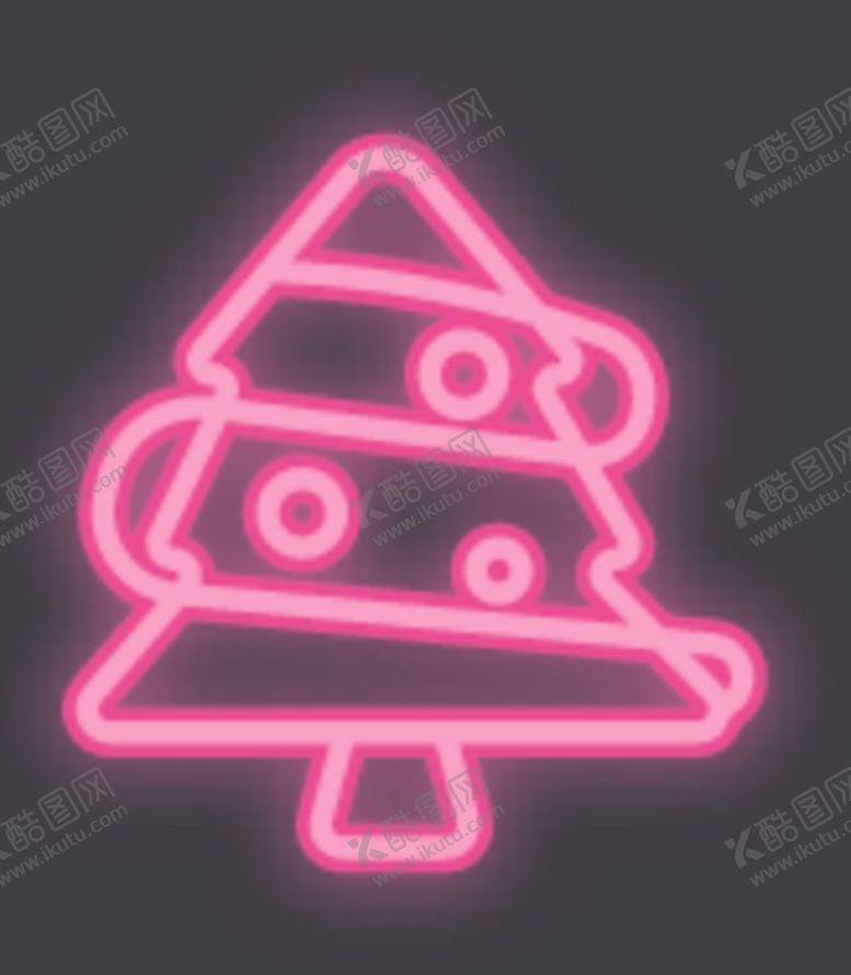 编号：51650010212352521547【酷图网】源文件下载-霓虹灯圣诞树