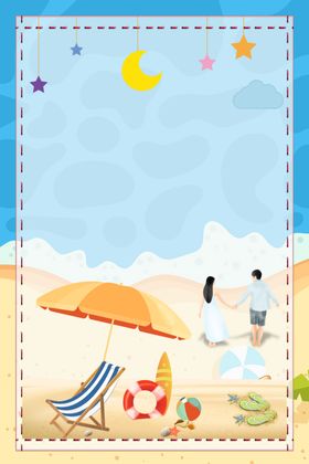 夏日海滩背景