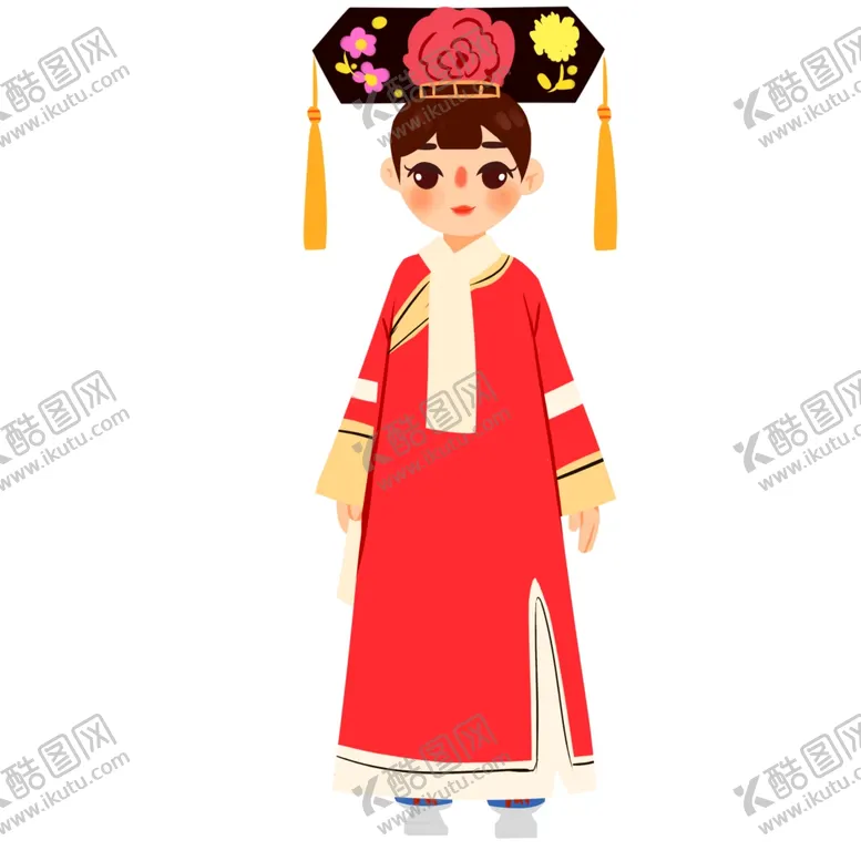 编号：71893712092325413066【酷图网】源文件下载-满族卡通人物元素