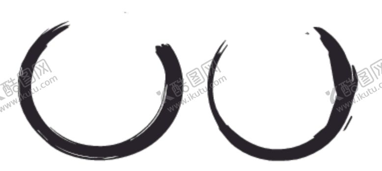 编号：62917209302135017492【酷图网】源文件下载-水墨圆圈笔触笔划中国风毛笔圆环