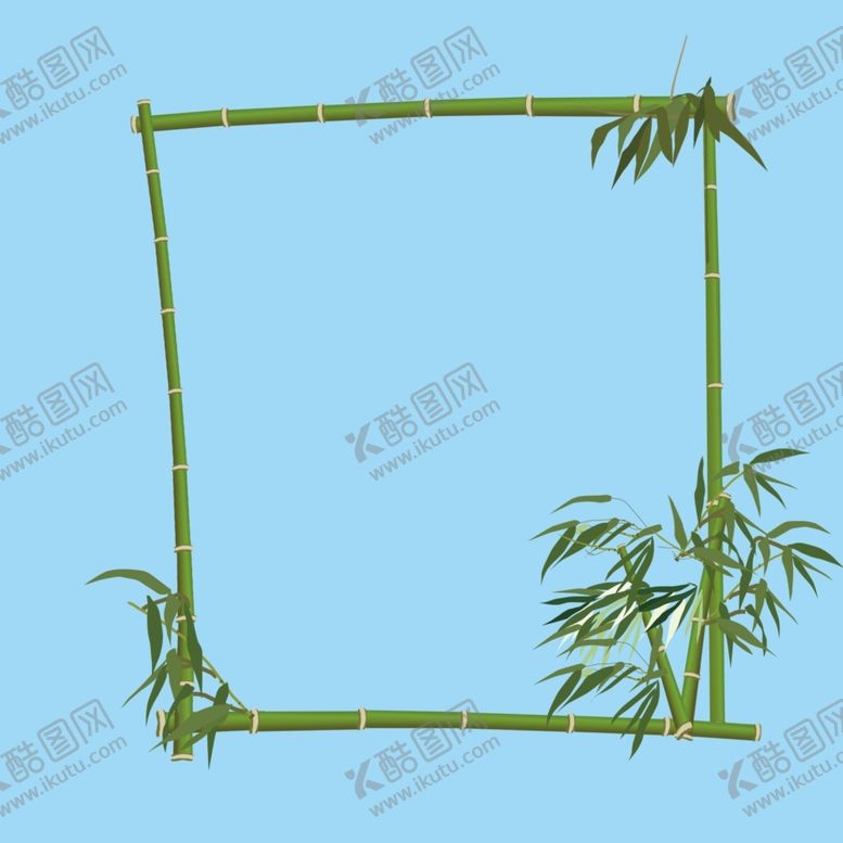 编号：50579010301340483353【酷图网】源文件下载-绿色竹子边框文本框
