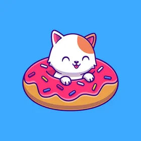 卡通猫可爱咪手绘
